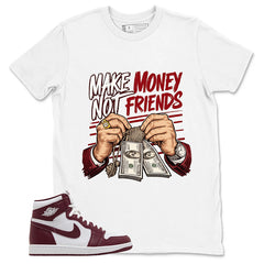 Artisanal Red 1s Zadago Shirt Make Money Not Friends Graphic