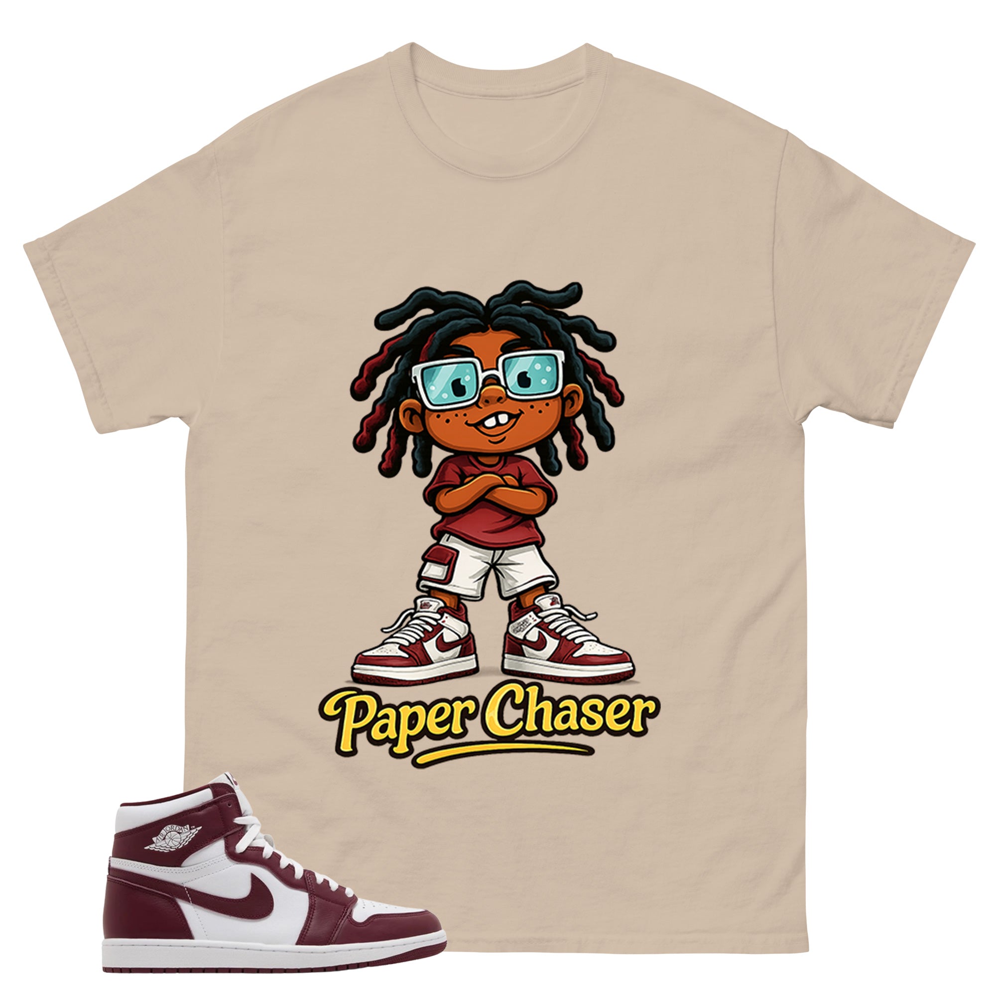 Artisanal Red 1s Zadago Shirt Paper Chaser Graphic
