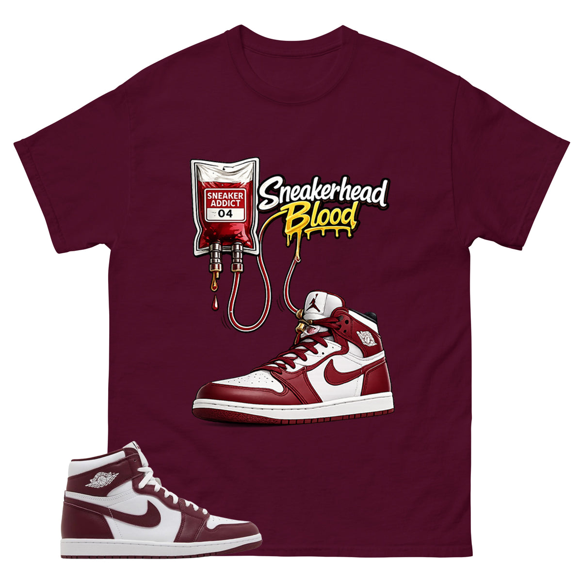 Artisanal Red 1s Zadago Shirt Sneakerhead Blood Graphic