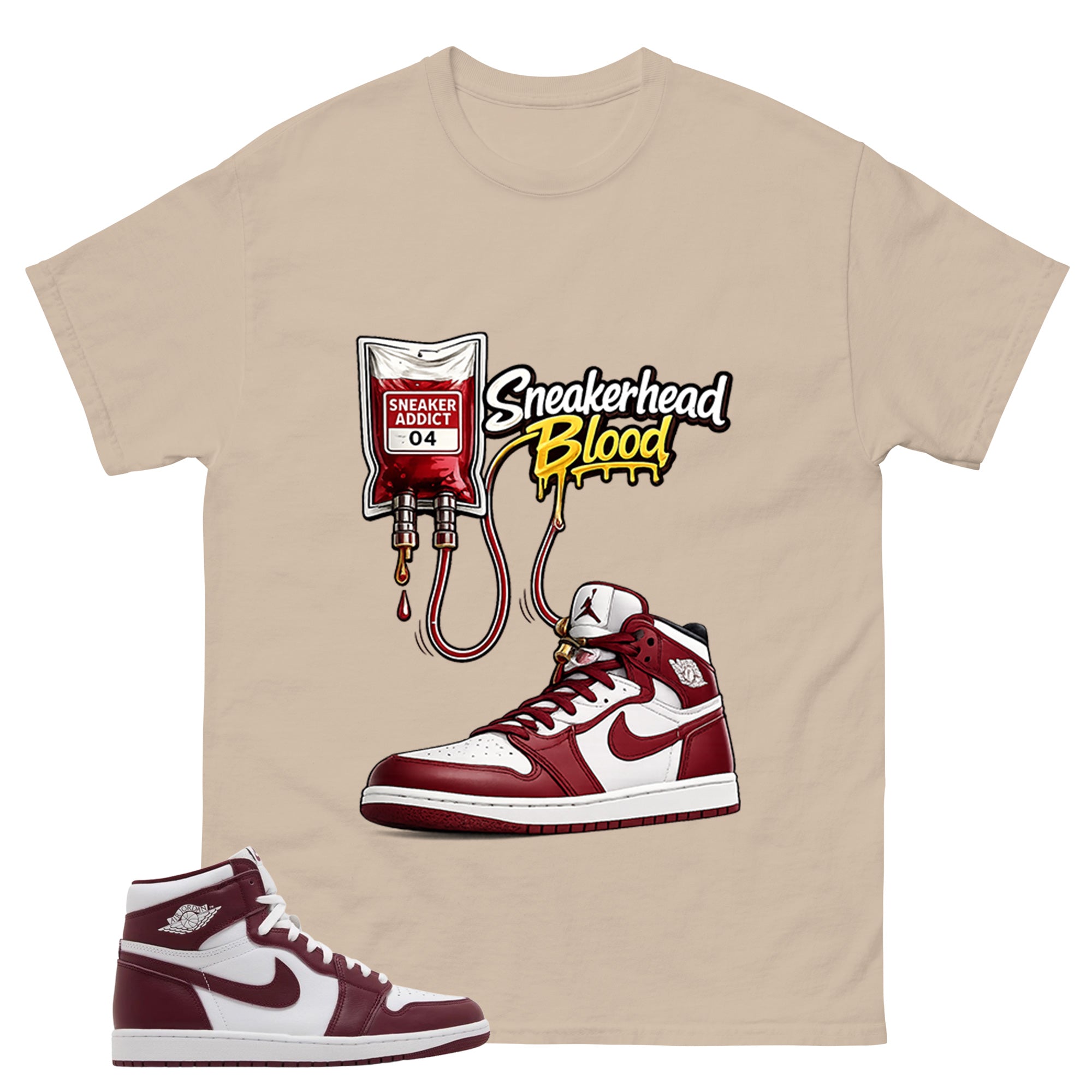 Artisanal Red 1s Zadago Shirt Sneakerhead Blood Graphic