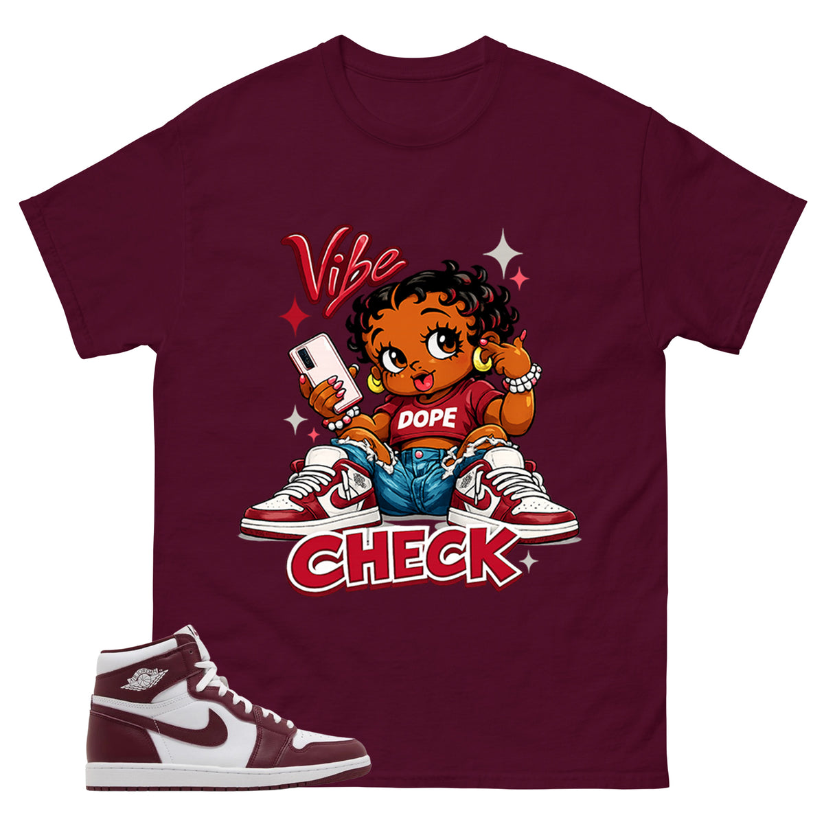 Artisanal Red 1s Zadago Shirt Vibe Check Graphic