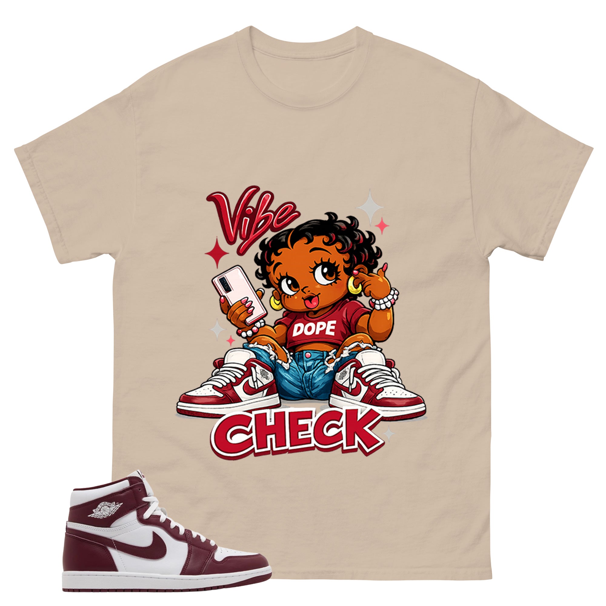 Artisanal Red 1s Zadago Shirt Vibe Check Graphic