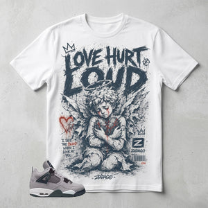 Atmosphere Grey 4s Zadago Shirt Love Hurt Loud Graphic