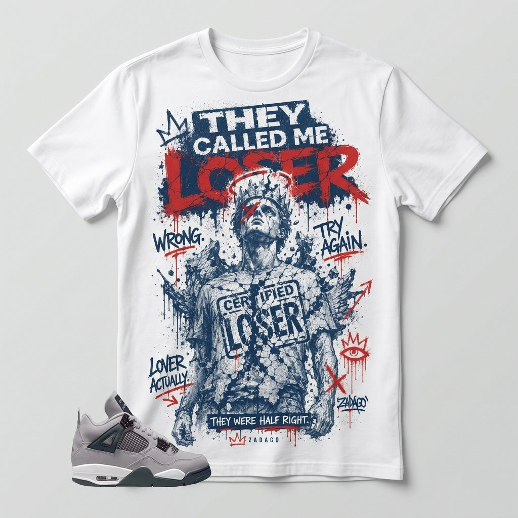 Atmosphere Grey 4s Zadago Shirt They Called Me Loser Graphic