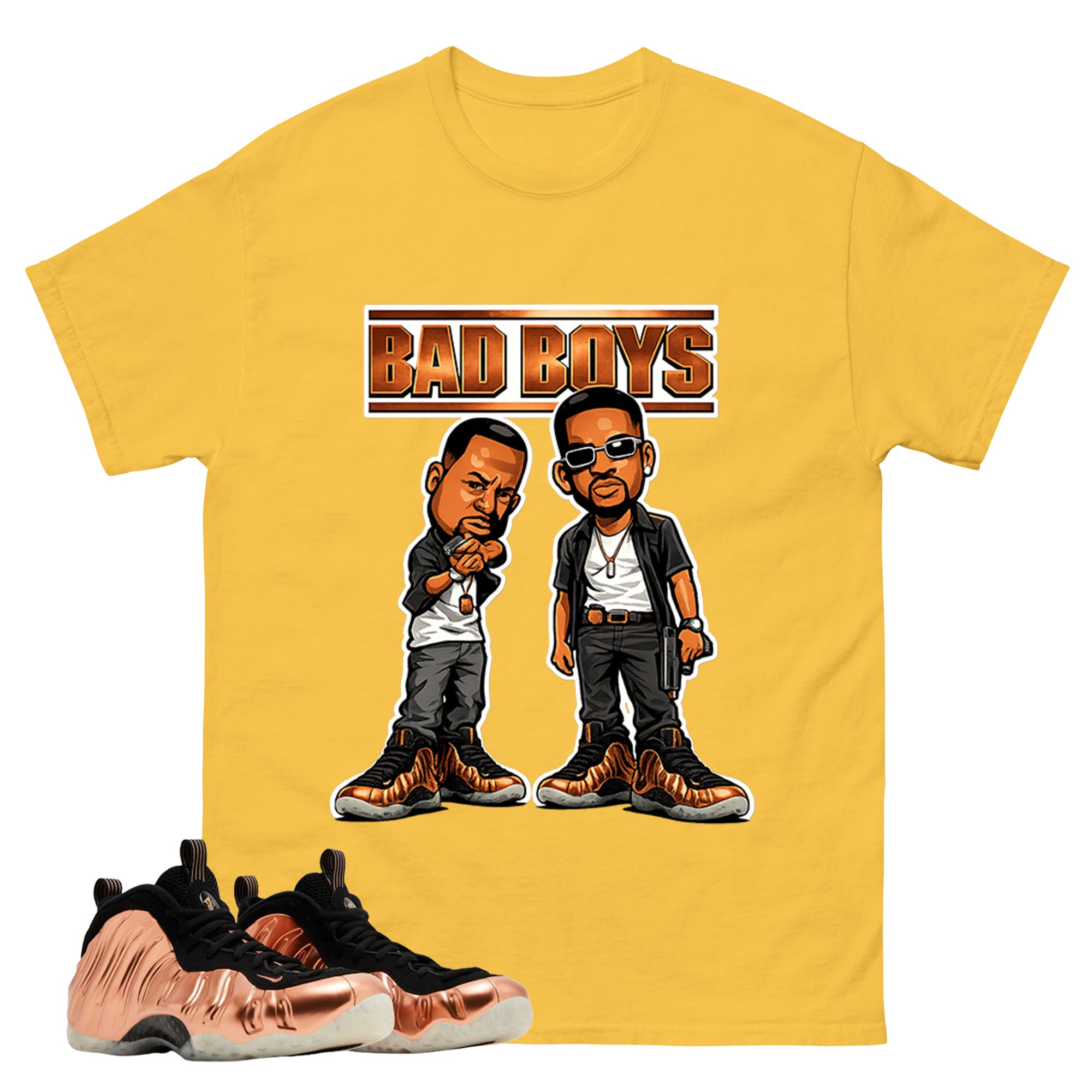 Bad Boys Graphic Tee, Shirt to Match Air Foamposite One Copper, Air Foamposite Unisex Black Shirt
