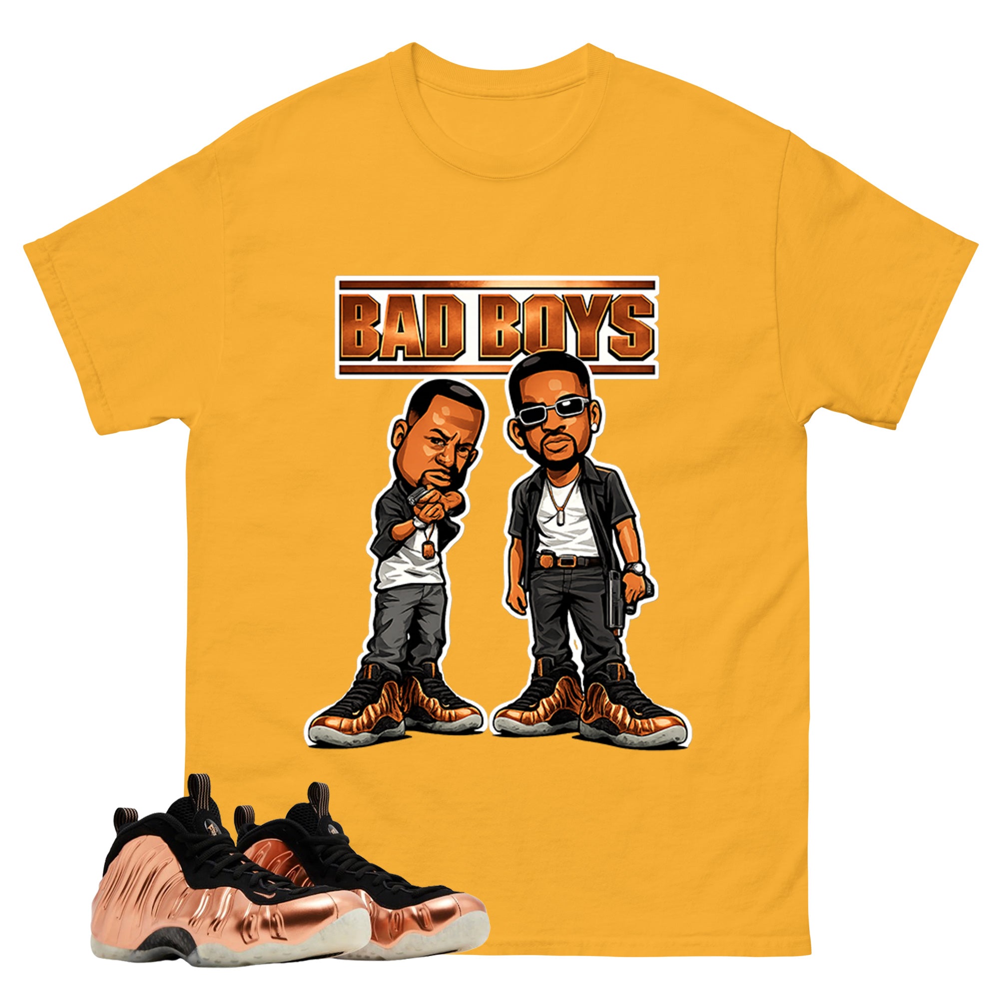 Bad Boys Graphic Tee, Shirt to Match Air Foamposite One Copper, Air Foamposite Unisex Black Shirt