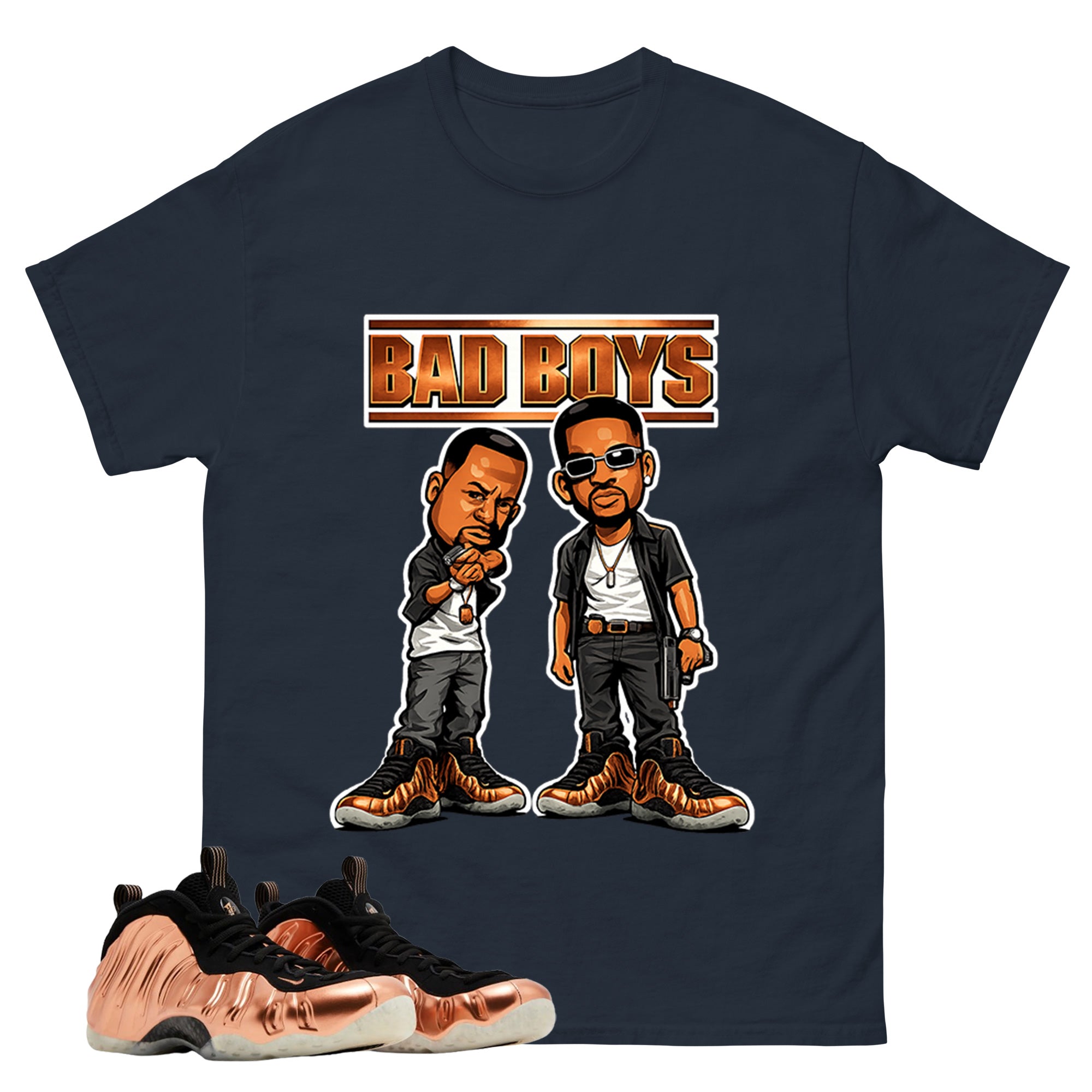 Bad Boys Graphic Tee, Shirt to Match Air Foamposite One Copper, Air Foamposite Unisex Black Shirt