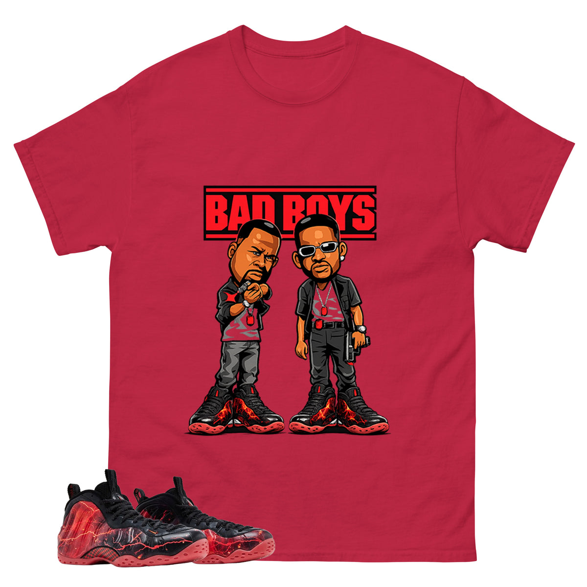 Bad Boys Graphic Tee, Shirt to Match Air Foamposite Stranger Things, Air Foamposite Unisex Blue Shirt