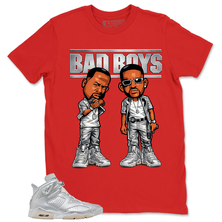 Bad Boys Shirt - Match Air Jordan 6 x Paris Saint-Germain Metallic Silver