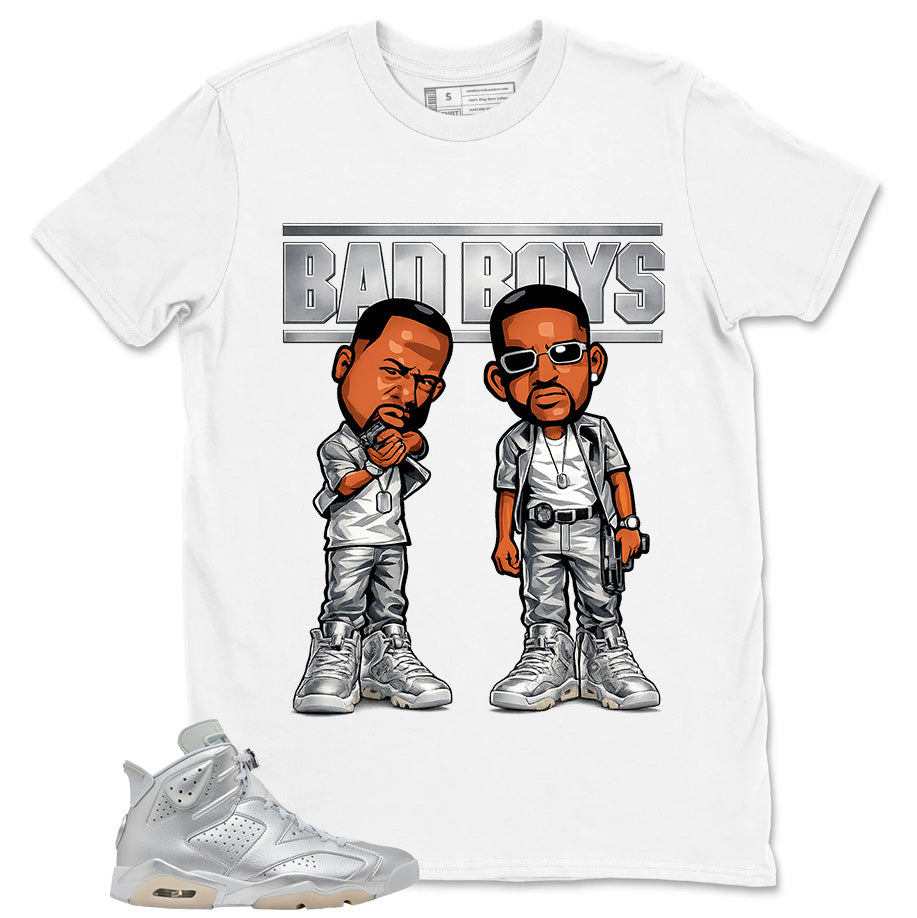 Bad Boys Shirt - Match Air Jordan 6 x Paris Saint-Germain Metallic Silver