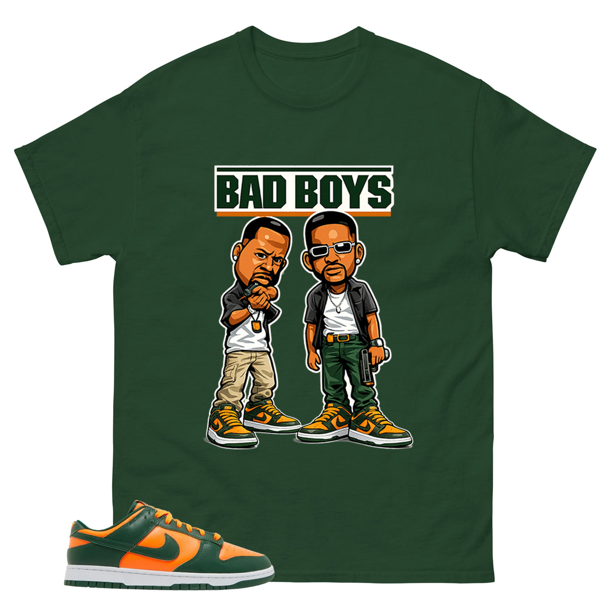 Bad Boys Shirt - Match Green Dunk Low Miami Hurricanes