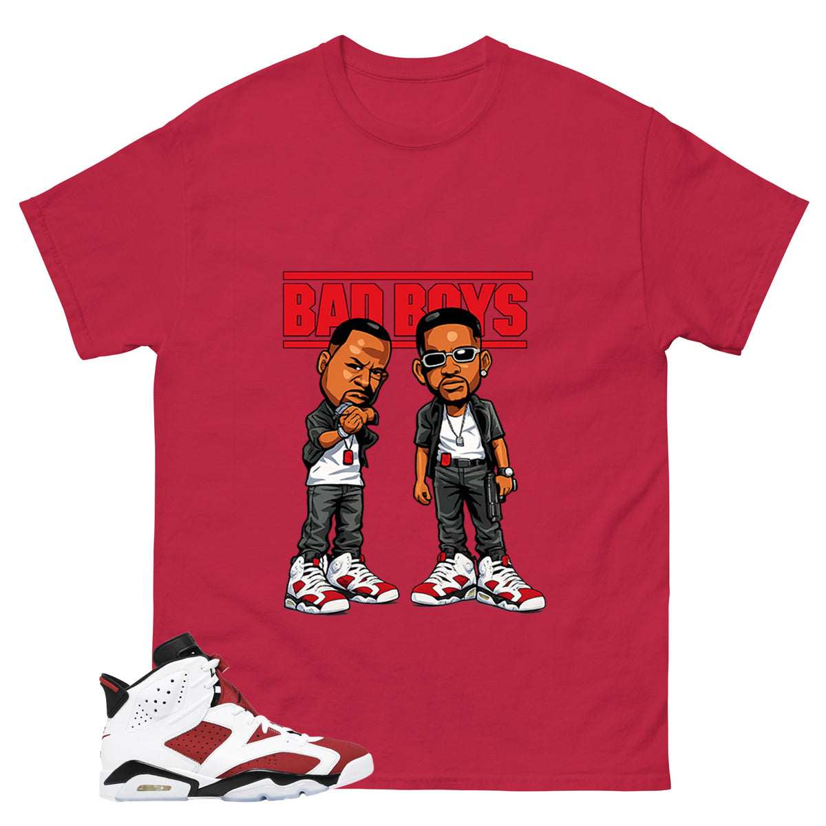 Bad Boys Shirt - Match White Air Jordan 6 Carmine