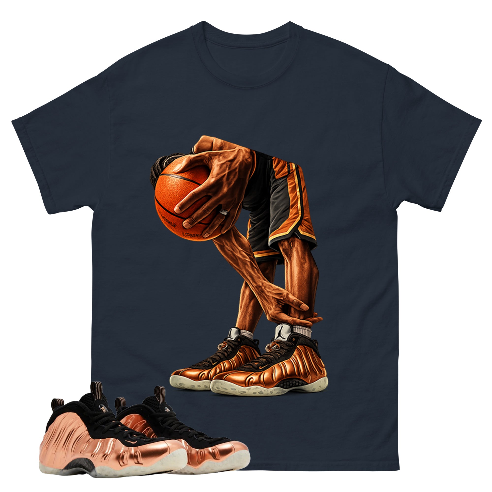 Ball Time Graphic Tee, Shirt to Match Air Foamposite One Copper, Air Foamposite Unisex Black Shirt