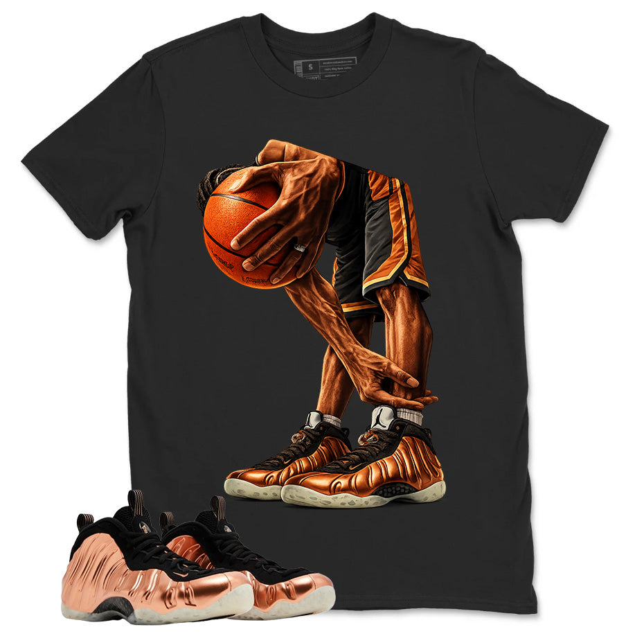 Ball Time Graphic Tee, Shirt to Match Air Foamposite One Copper, Air Foamposite Unisex Black Shirt