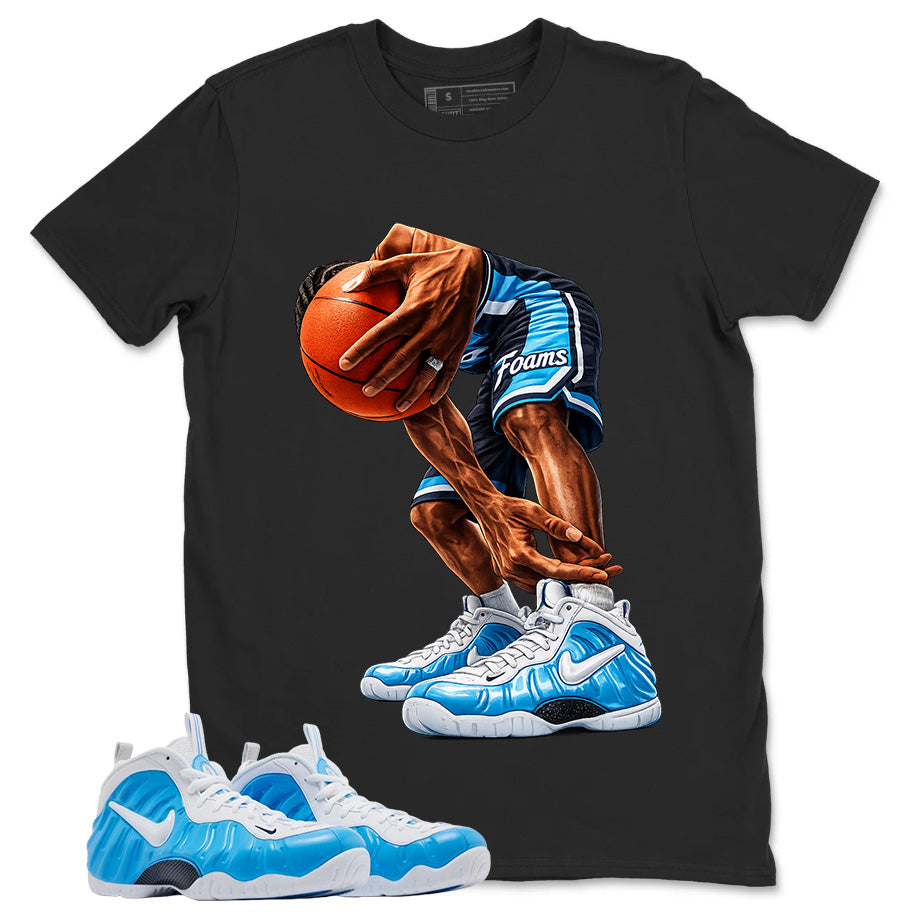 Ball Time Graphic Tee, Shirt to Match Air Foamposite Pro University Blue, Air Foamposite Unisex Blue Shirt