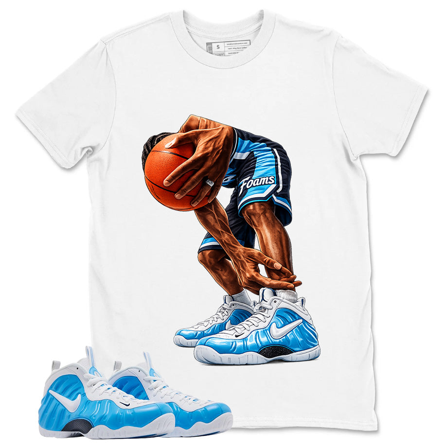 Ball Time Graphic Tee, Shirt to Match Air Foamposite Pro University Blue, Air Foamposite Unisex Blue Shirt