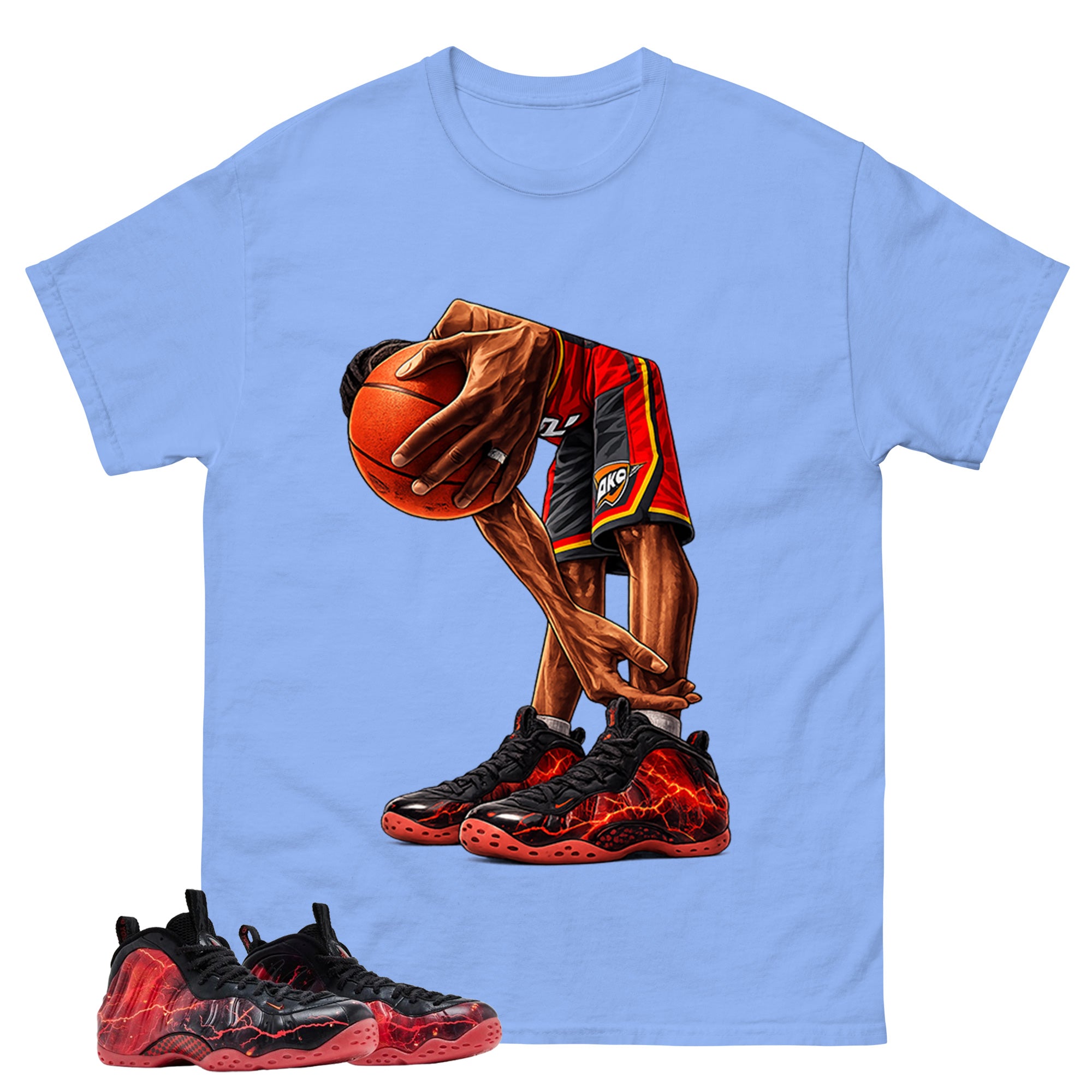 Ball Time Graphic Tee, Shirt to Match Air Foamposite Stranger Things, Air Foamposite Unisex Blue Shirt