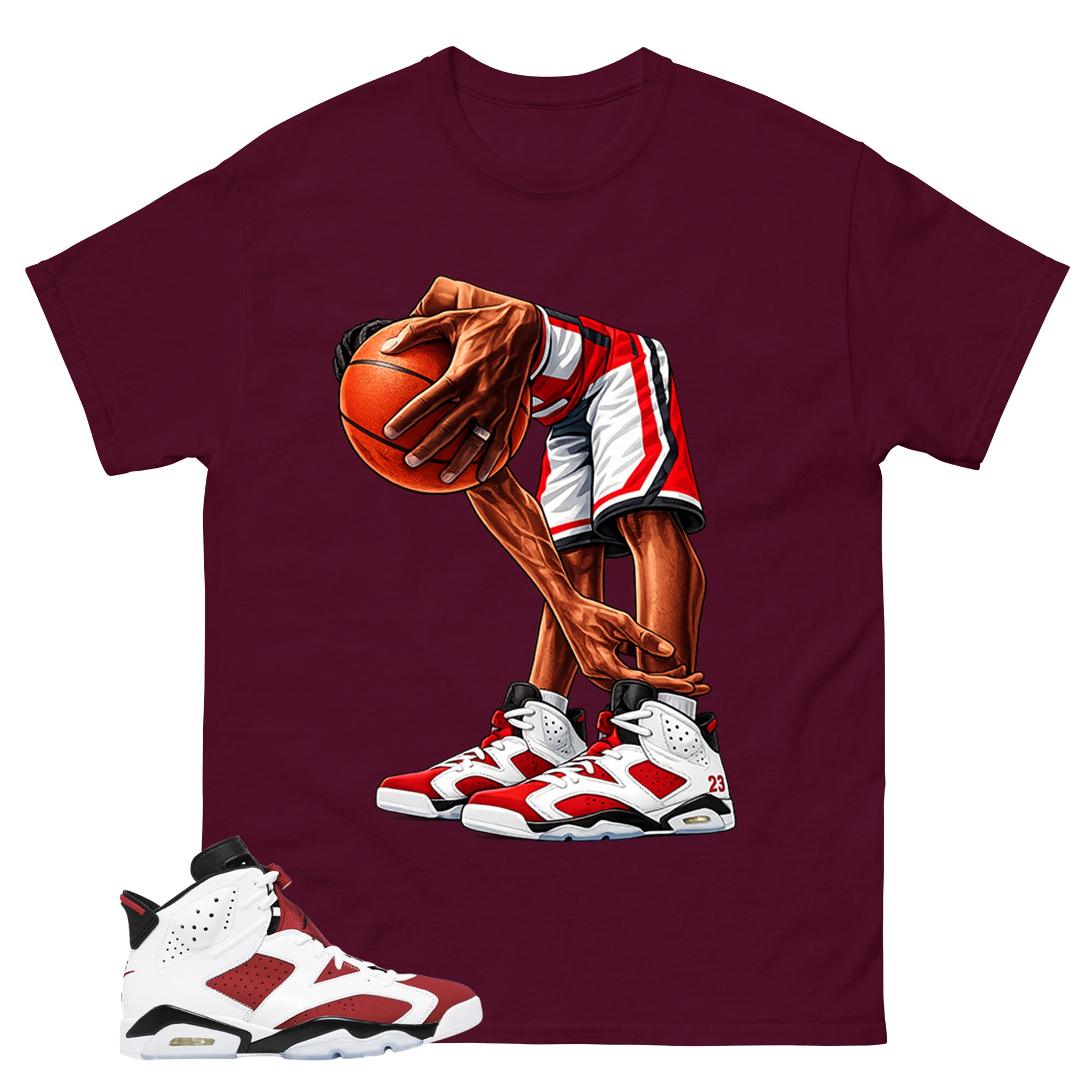 Ball Time Shirt - Match White Air Jordan 6 Carmine