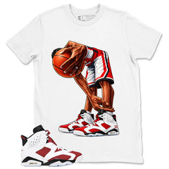 Ball Time Shirt - Match White Air Jordan 6 Carmine