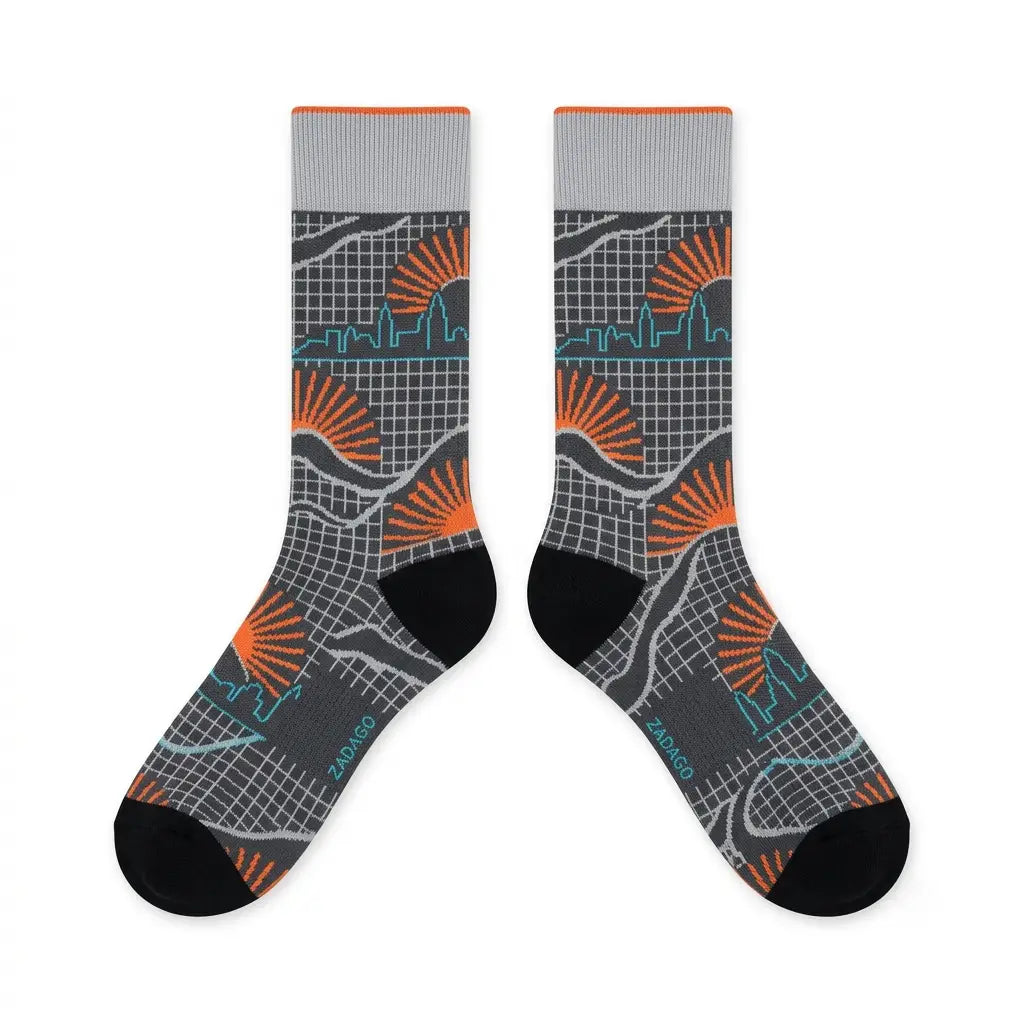 Barcelona Days Sneaker Match Socks – Air Jordan 7 Retro Inspired Mid-Calf Crew Socks