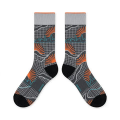 Barcelona Days Sneaker Match Socks – Air Jordan 7 Retro Inspired Mid-Calf Crew Socks