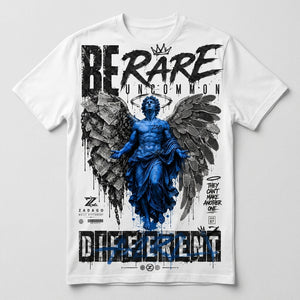 Be Rare Uncommon Different White Graphic T-shirt