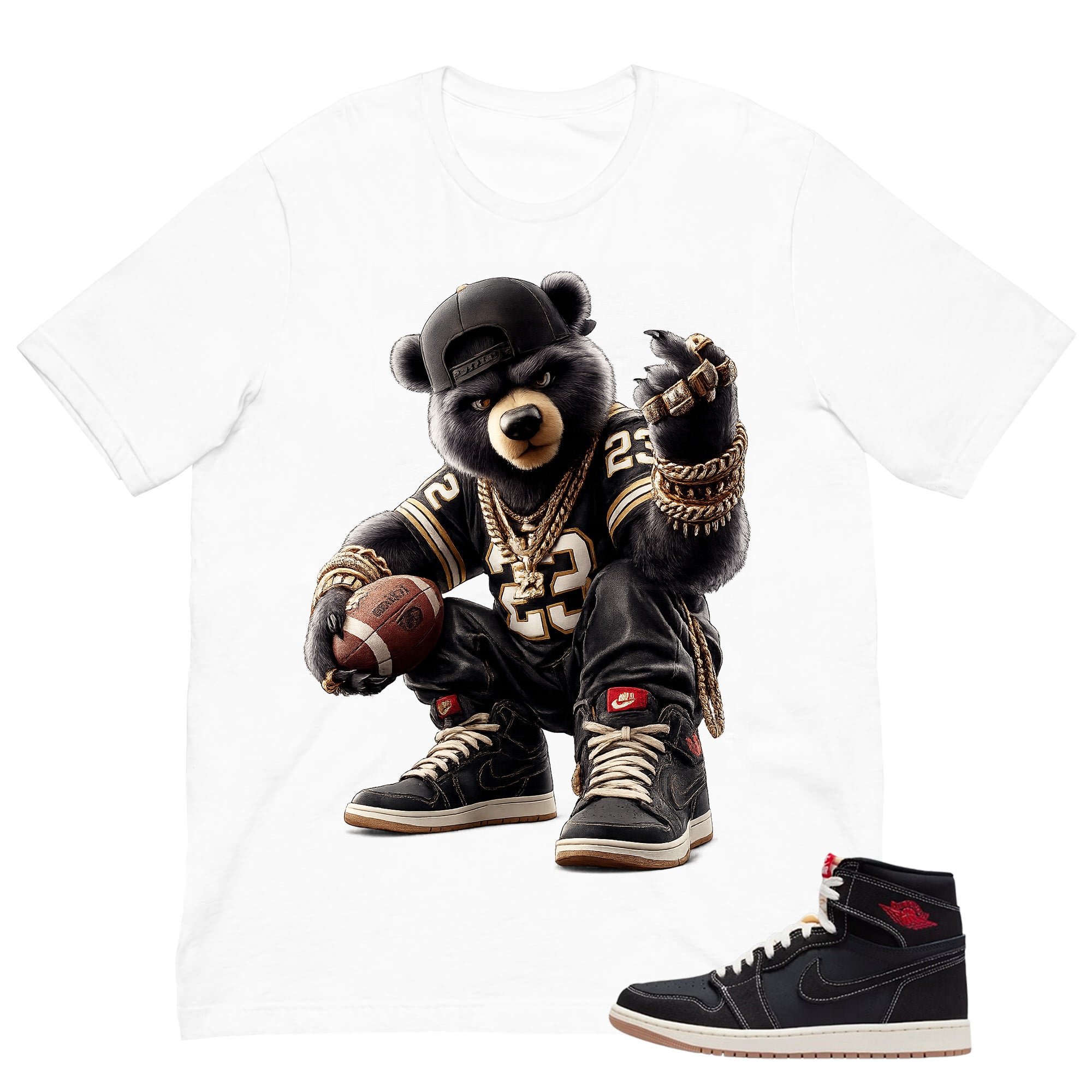 Bear 23 Shirt - Match Air Jordan 1 Flight Club