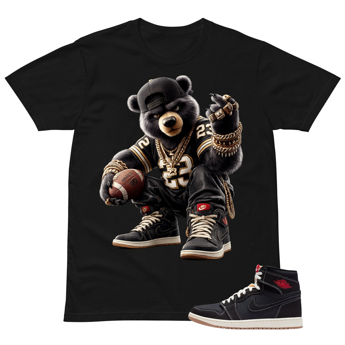 Bear 23 Shirt - Match Air Jordan 1 Flight Club