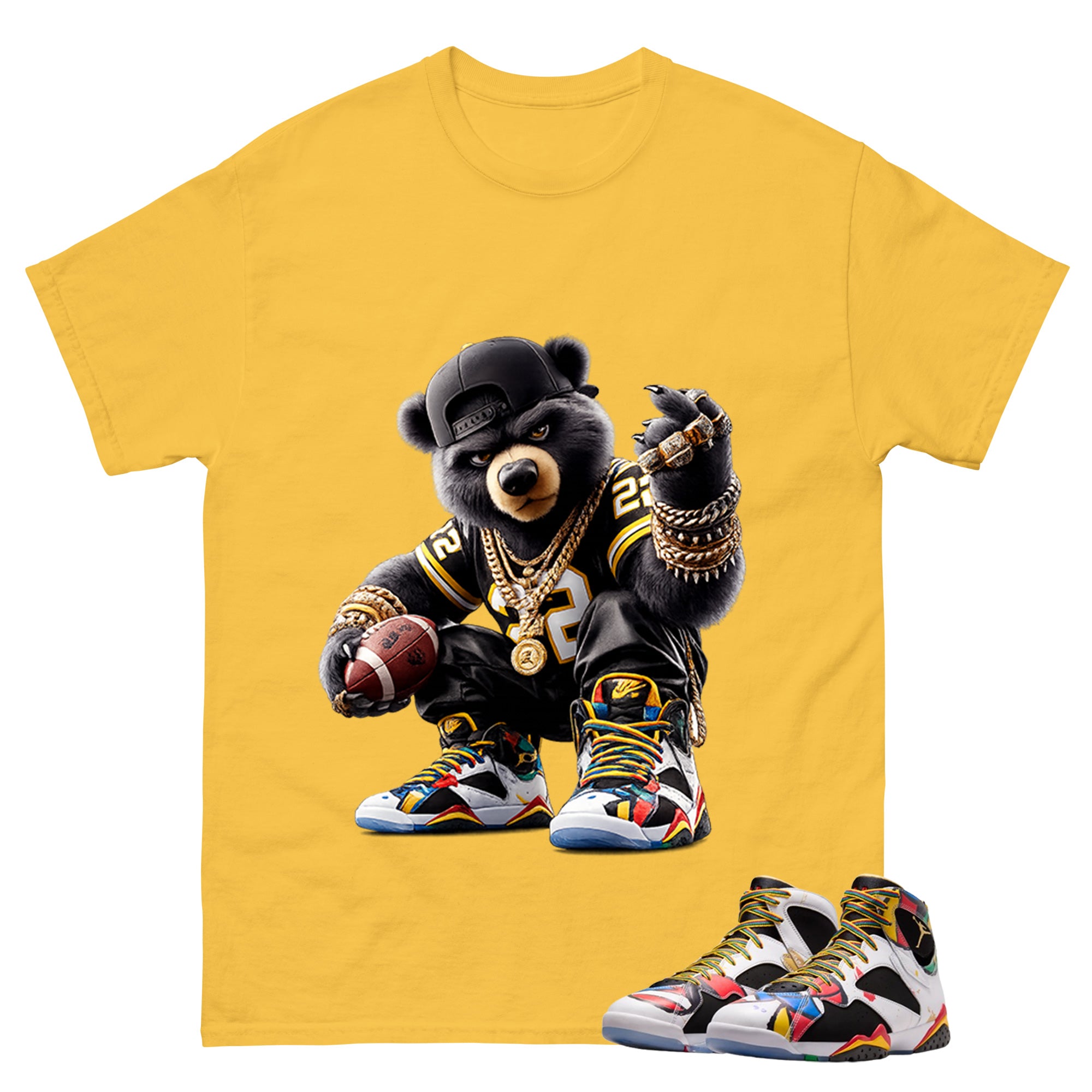 Bear Gang Graphic Tee, Shirt to Match Air Jordan 7 Miro, Air Jordan 7 Miro Unisex Shirt