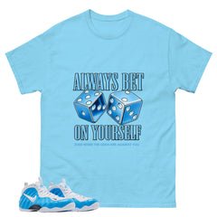 Bet On Yourself Graphic Tee, Shirt to Match Air Foamposite Pro University Blue, Air Foamposite Unisex Blue Shirt