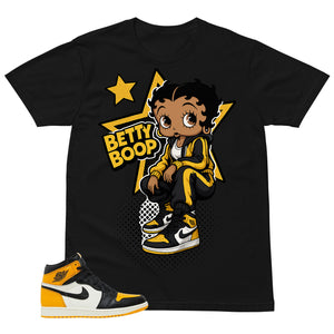 Betty Boop Girl Shirt - Match Air Jordan 1 Yellow Toe