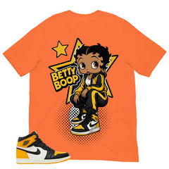 Betty Boop Girl Shirt - Match Air Jordan 1 Yellow Toe
