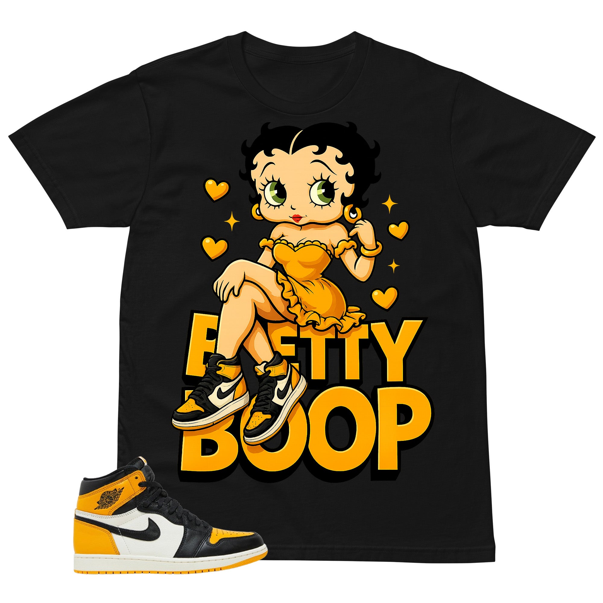 Betty Boop Shirt - Match Air Jordan 1 Yellow Toe