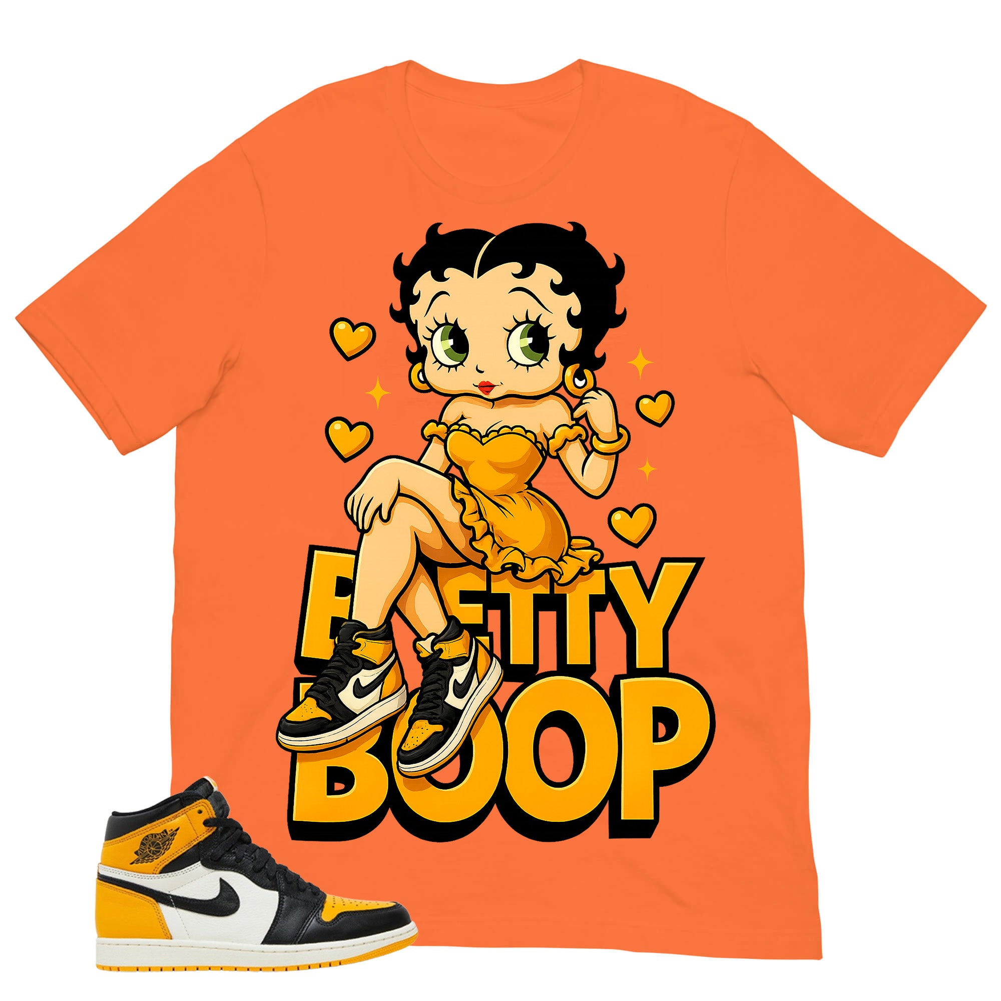 Betty Boop Shirt - Match Air Jordan 1 Yellow Toe