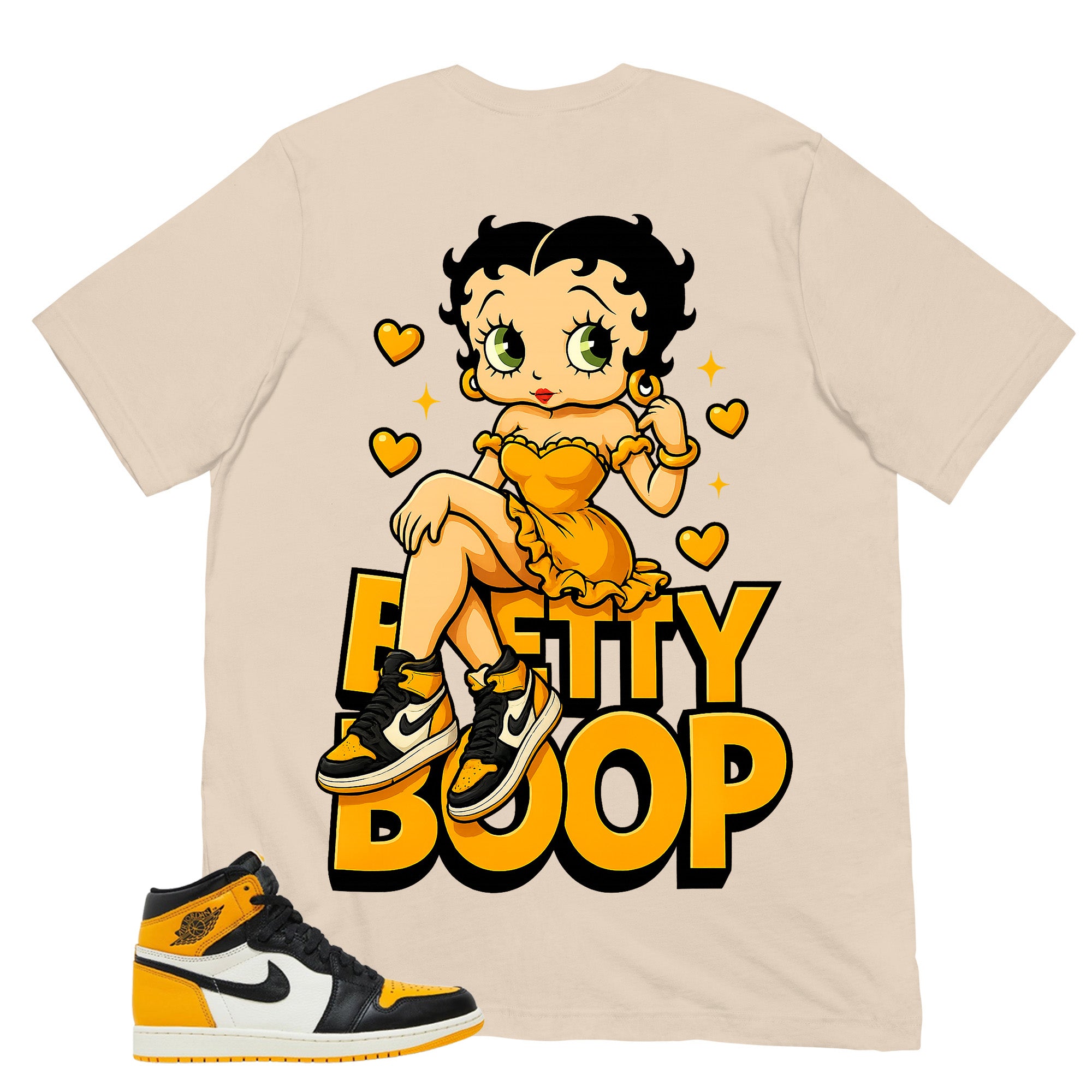Betty Boop Shirt - Match Air Jordan 1 Yellow Toe