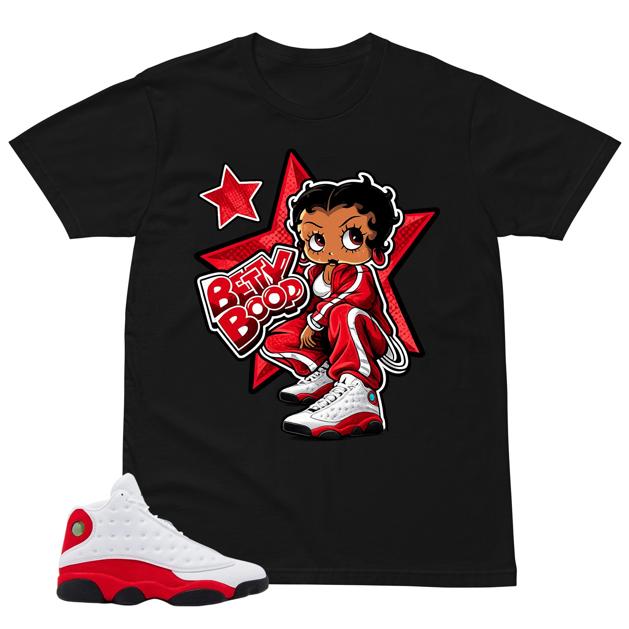 Betty Boop Shirt - Match Air Jordan 13 'True Red' 2026