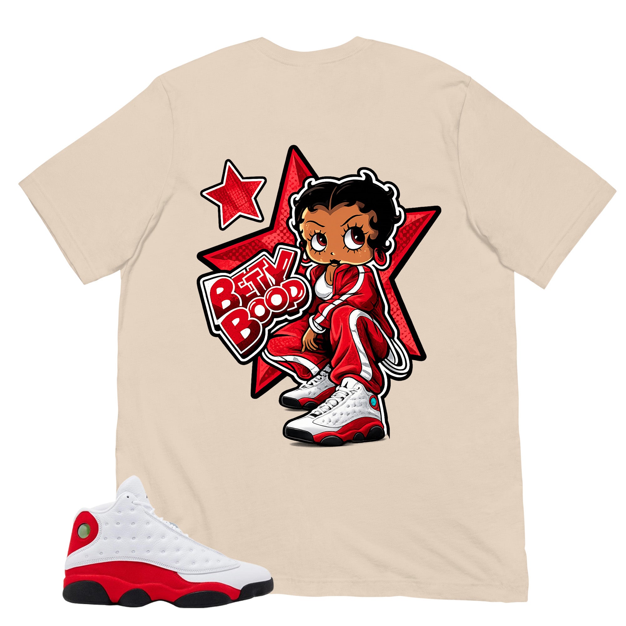 Betty Boop Shirt - Match Air Jordan 13 'True Red' 2026