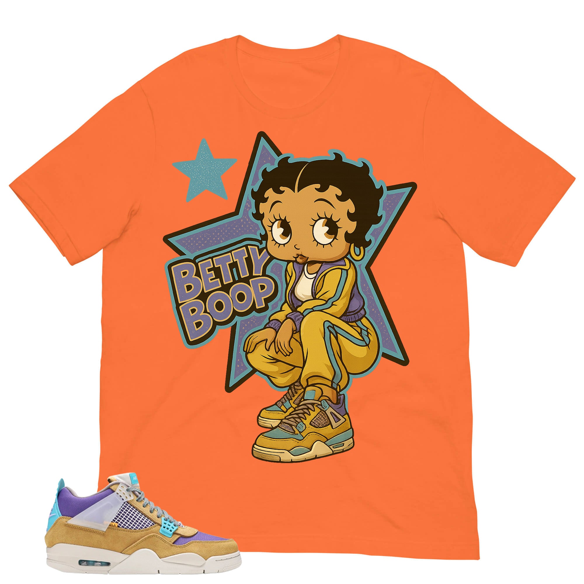Betty Boop Shirt - Match Union LA x Air Jordan 4 Desert Moss