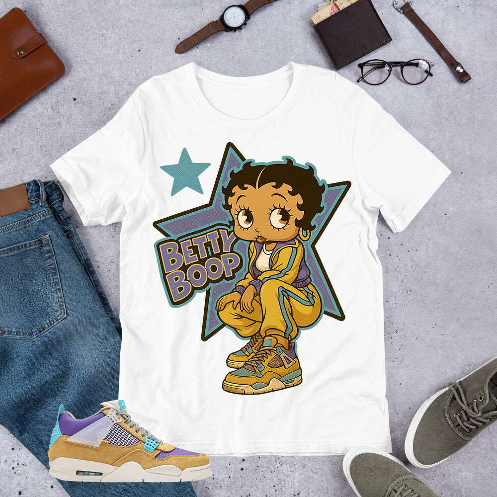 Betty Boop Shirt - Match Union LA x Air Jordan 4 Desert Moss