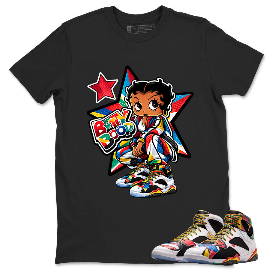 Betty Boop Star Graphic Tee, Shirt to Match Air Jordan 7 Miro, Air Jordan 7 Miro Unisex Shirt
