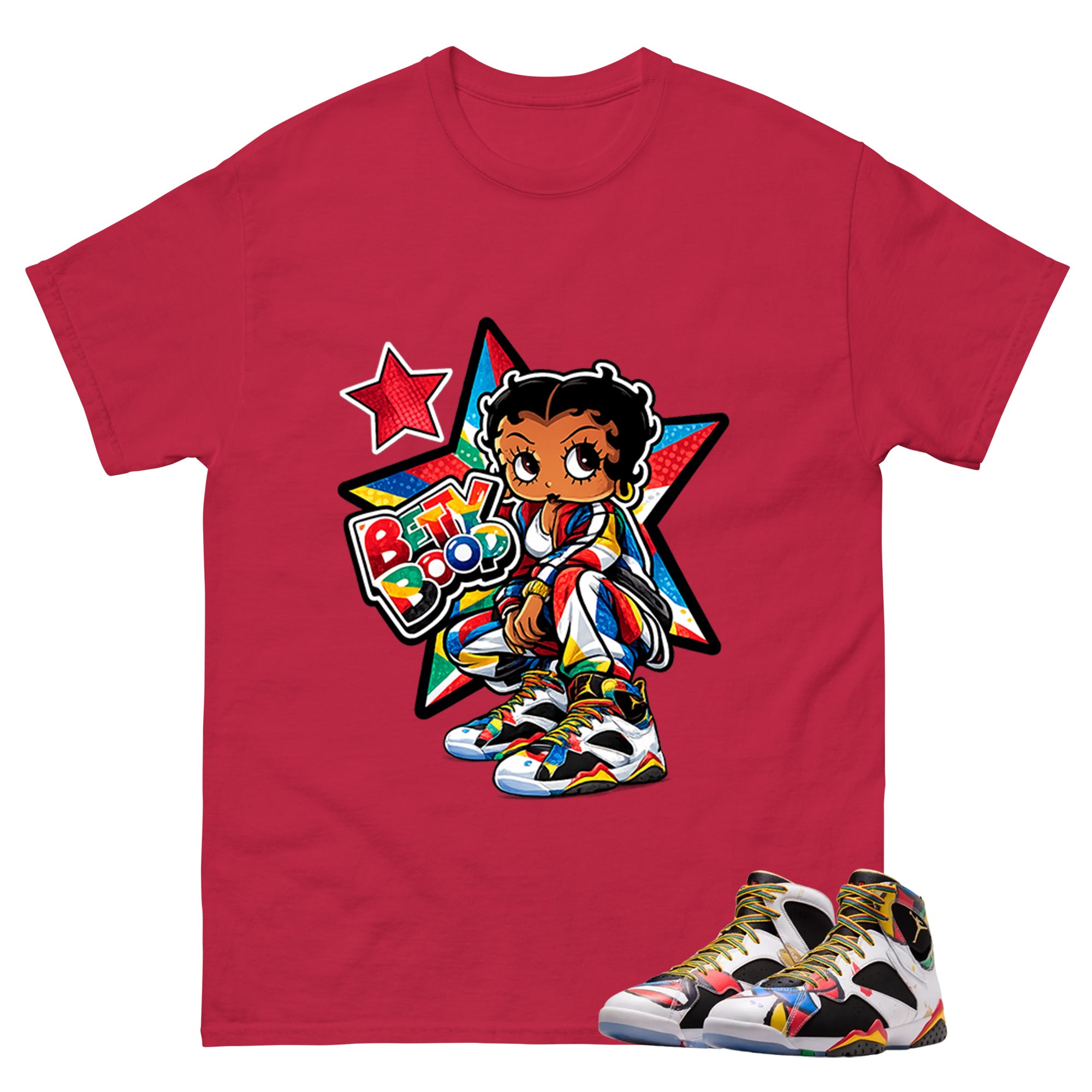 Betty Boop Star Graphic Tee, Shirt to Match Air Jordan 7 Miro, Air Jordan 7 Miro Unisex Shirt