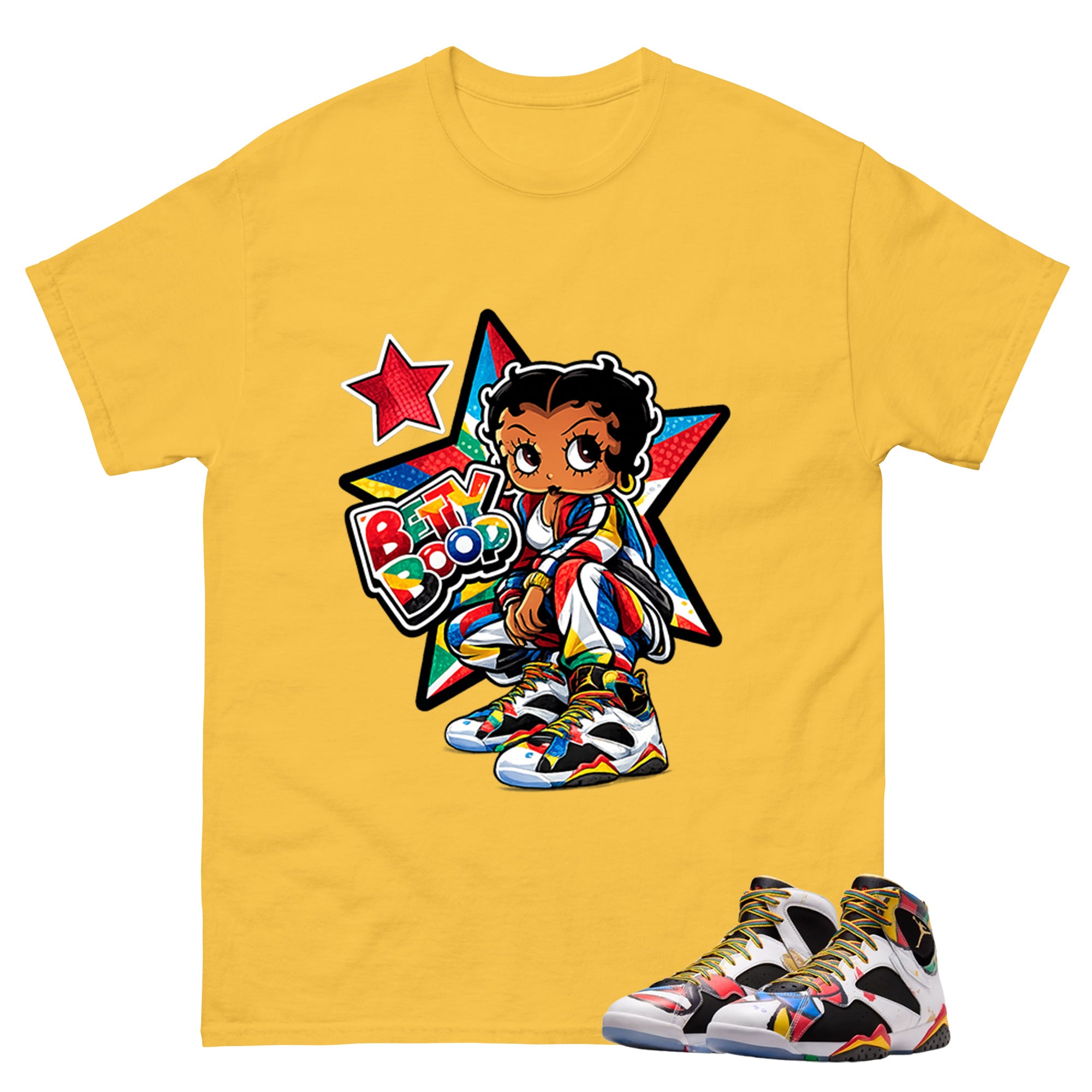 Betty Boop Star Graphic Tee, Shirt to Match Air Jordan 7 Miro, Air Jordan 7 Miro Unisex Shirt
