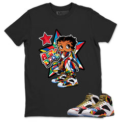 Betty Boop Star Graphic Tee, Shirt to Match Air Jordan 7 Miro, Air Jordan 7 Miro Unisex Shirt