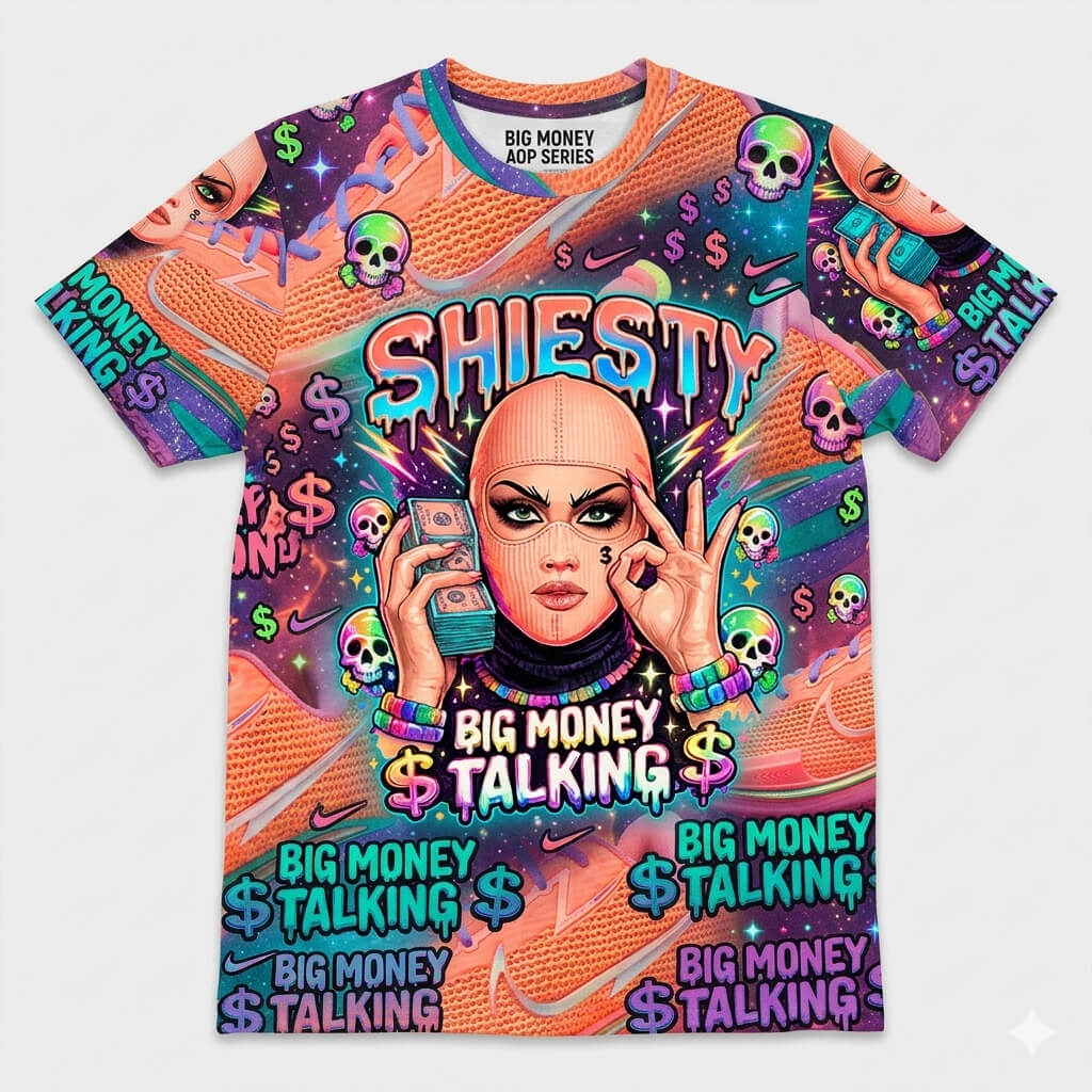 Big Money Talking All Over Print Shirt Match Dylan Harper x Air Zoom GT Cut Tri-State