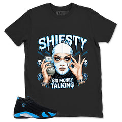 Big Money Talking  Shirt - Match Air Jordan 14 Black University Blue 2026