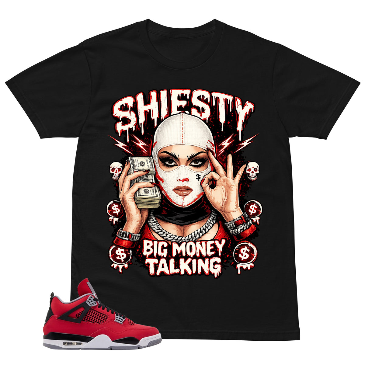 Big Money Talking Shirt - Match Air Jordan 4 Toro Bravo