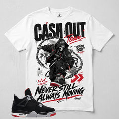 Black Bred 4s Zadago Shirt Cash Out Team Graphic