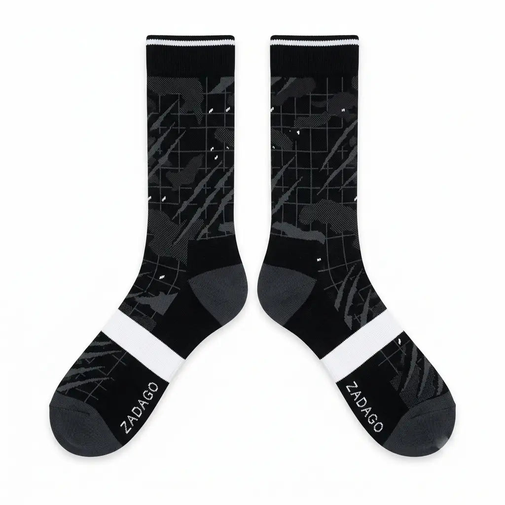 Black Cat Socks – Air Jordan 6 Inspired Mid-Calf Unisex Crew Socks