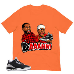 Black Cement 3s Zadago Shirt Daaamn Sneaker Graphic