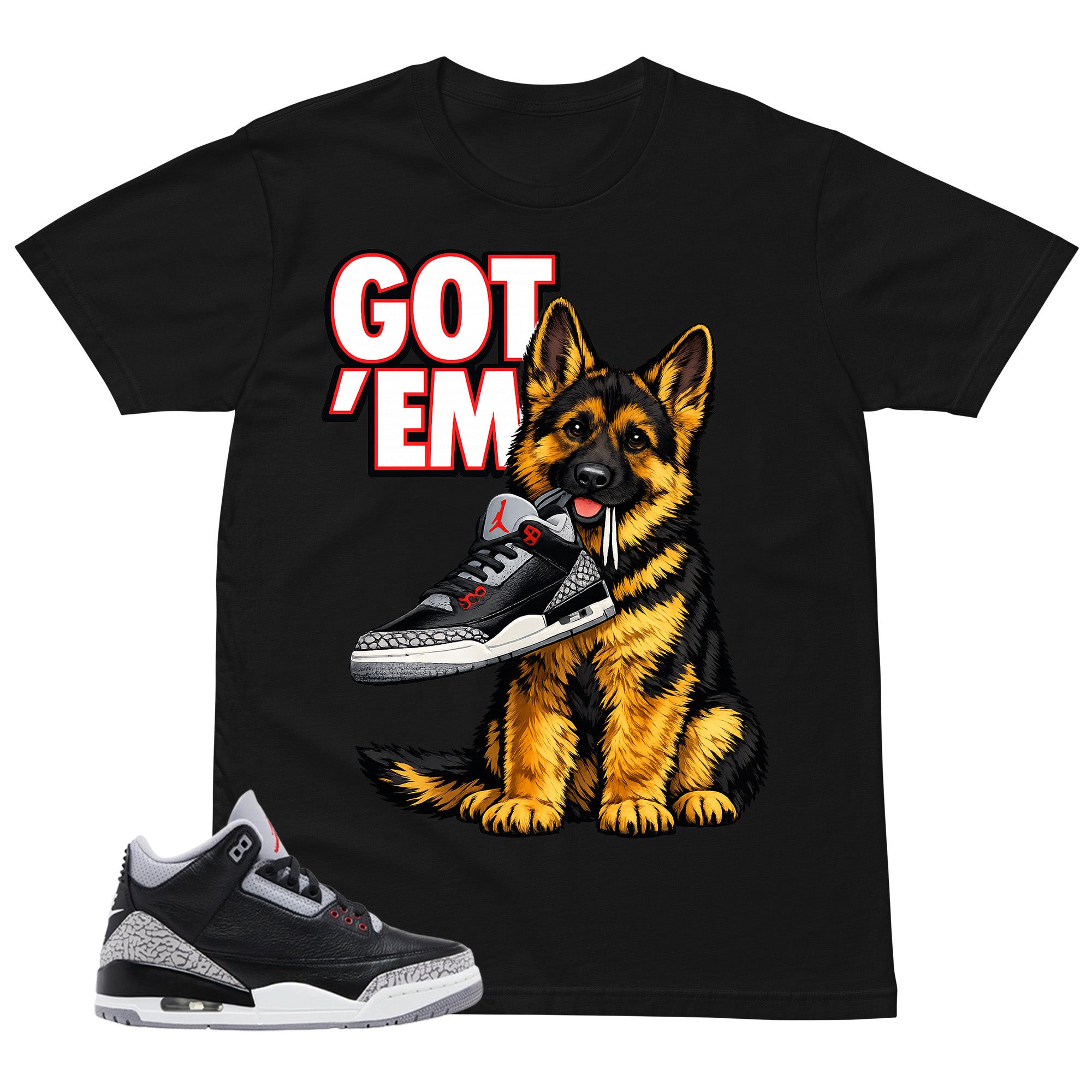 Black Cement 3s Zadago Shirt Got Em Gs Graphic